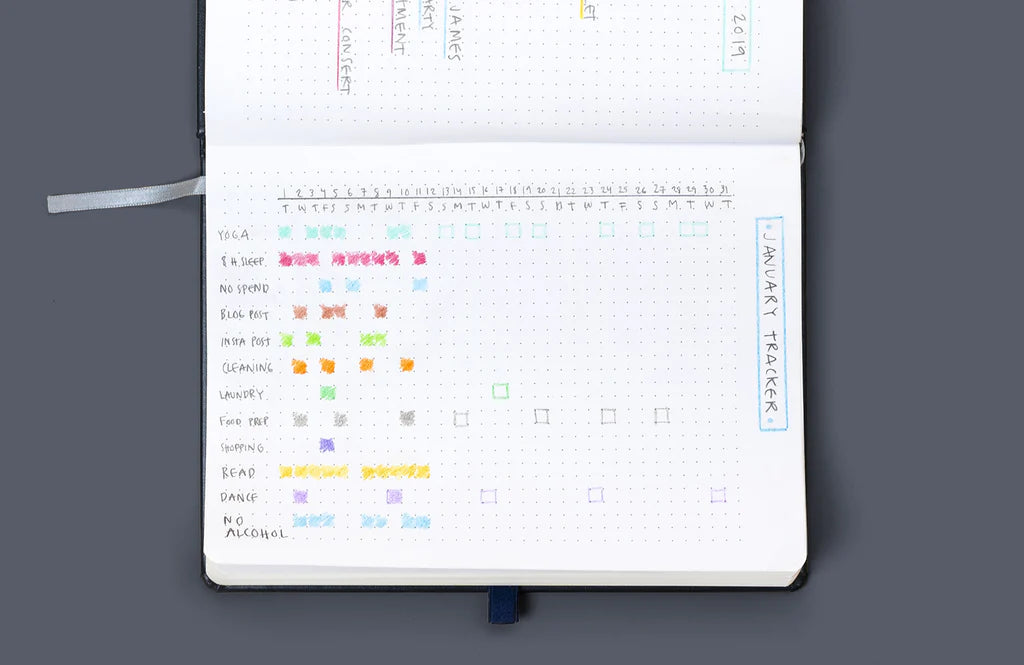 Diary stickers. Check and with list, goals and arrows, yes a