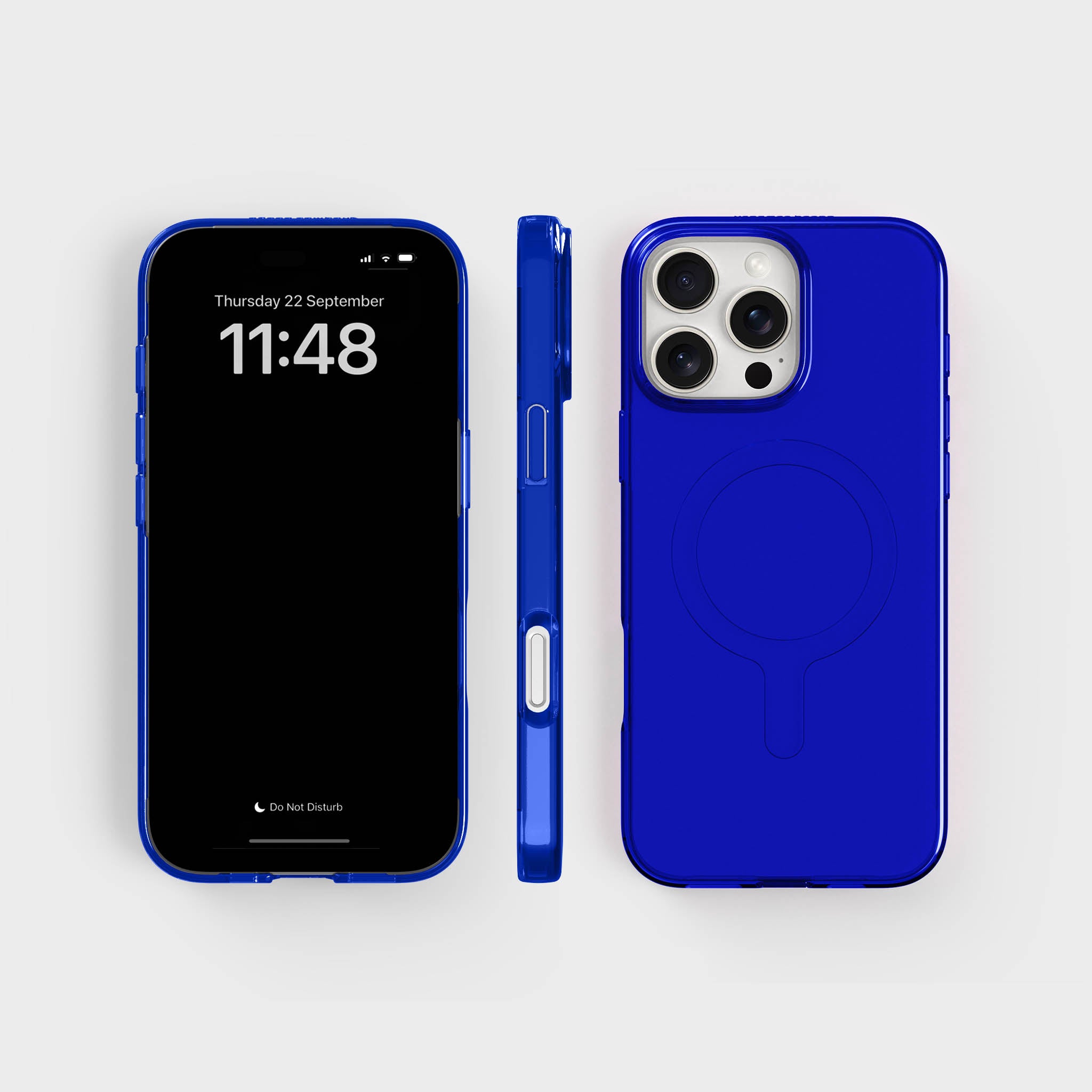 Tinted iPhone 16 Pro Max Clear Case Cobalt Blue