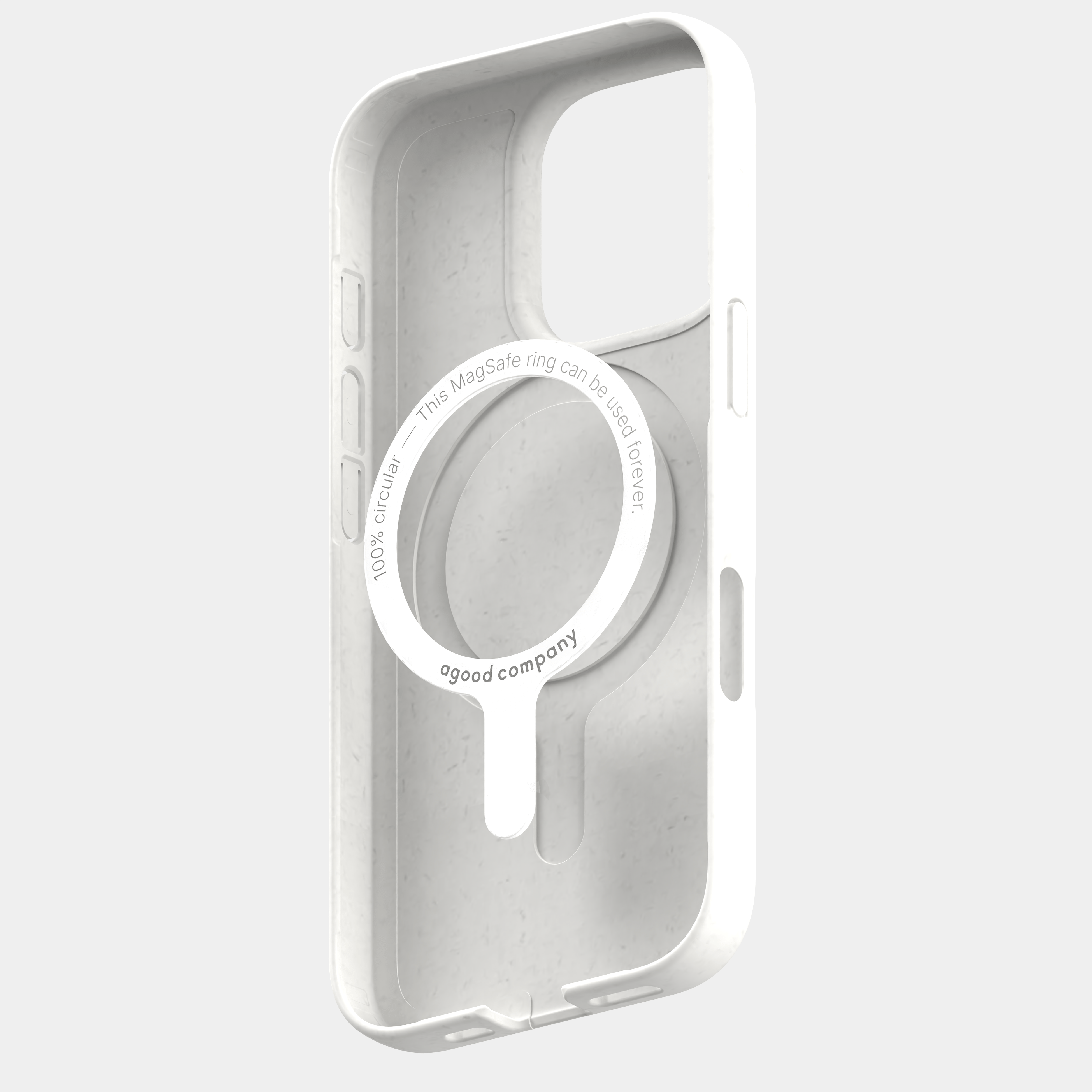 White Plant-Based Case With MagSafe Ring