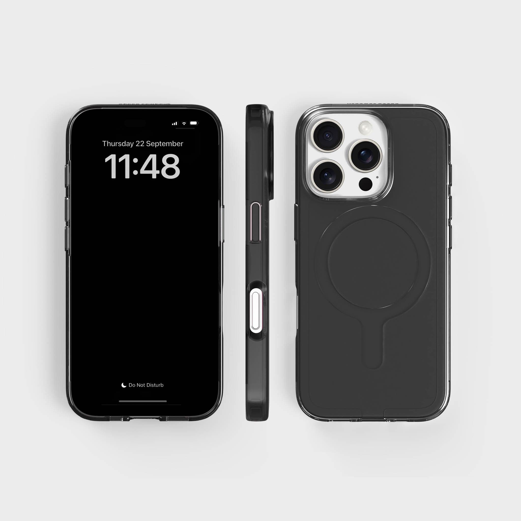 Tinted Black iPhone 16 Pro Clear Case