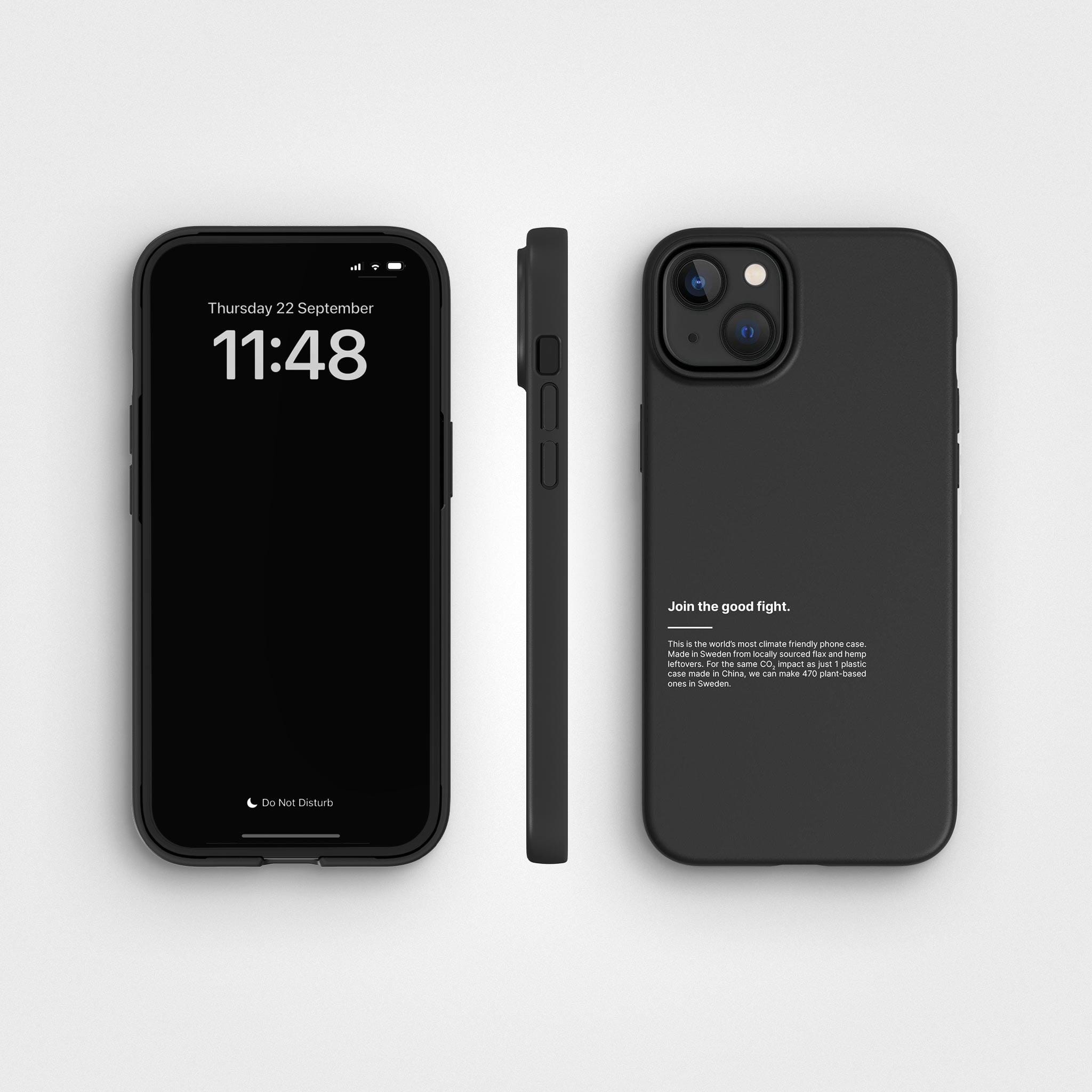 Compostable Black iPhone 15 Cases | Join the Good Fight