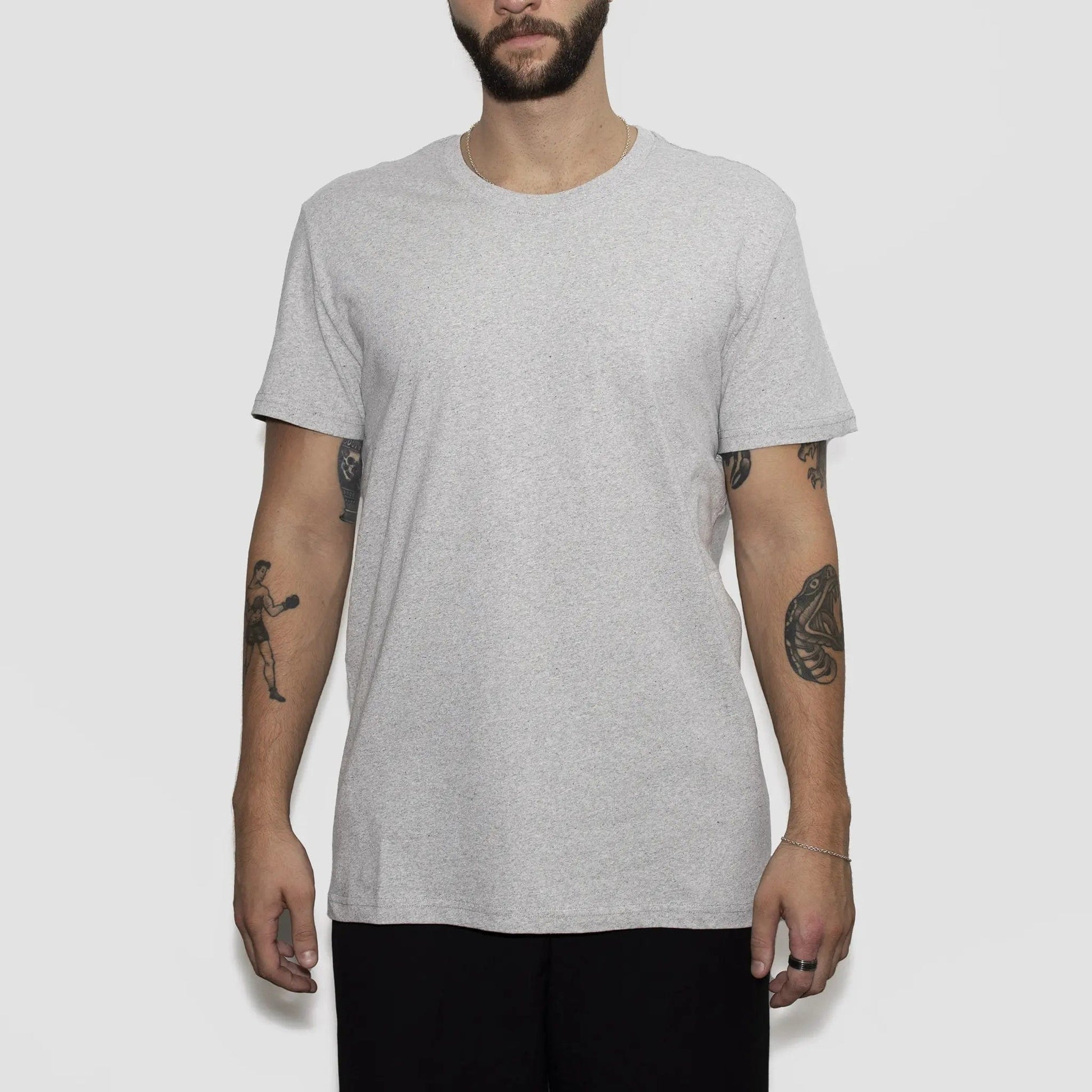 3-Pack Heather Grey T-Shirts for Men, 100% Circular